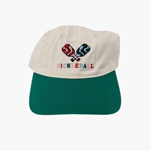 NEW Pickleball Hat - Frasier Sterling Cream/Green: Adjustable Cotton Sports Cap